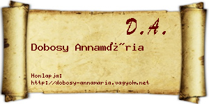 Dobosy Annamária névjegykártya