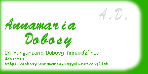 annamaria dobosy business card